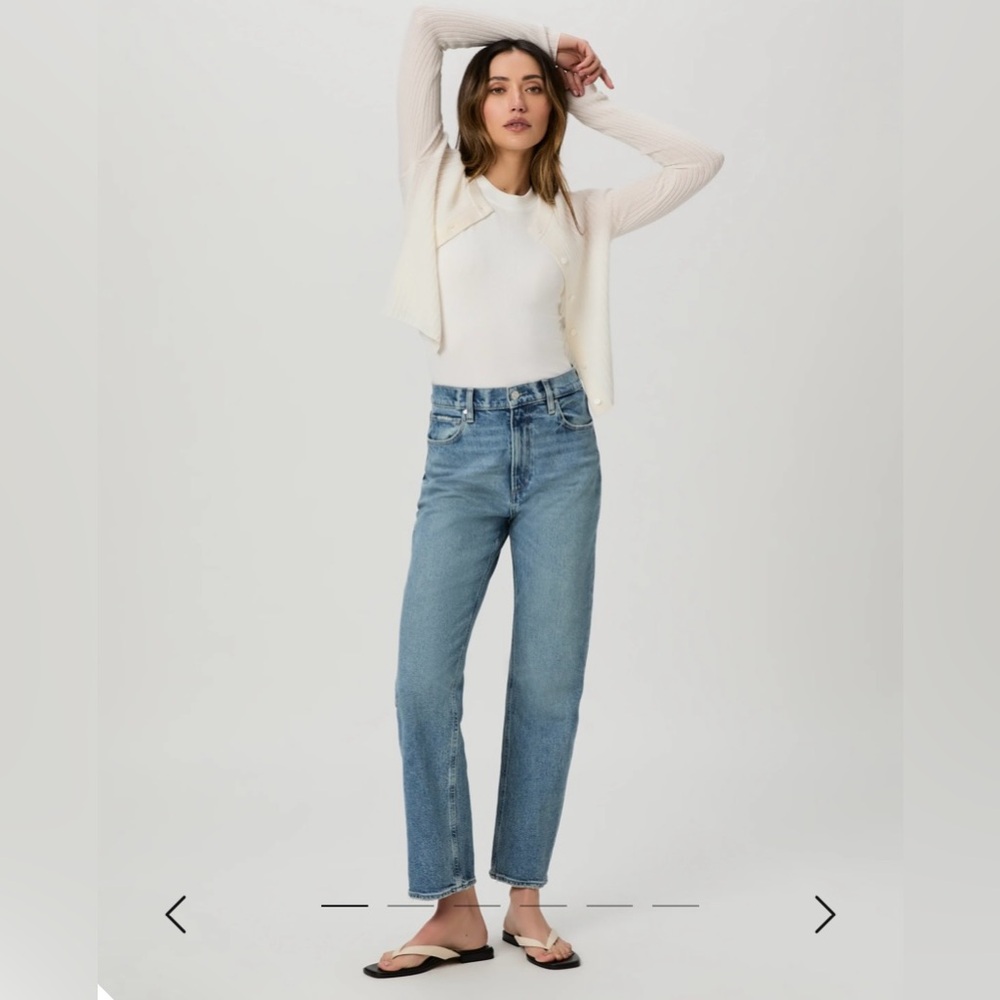 PAIGE Sawyer High Rise Straight Leg Vintage Denim Jeans NWT Size 24